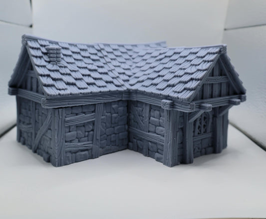 Cottage House DnD Dungeons and Dragons 28mm/32mm Wargame Tavern DnD Scatter Terrain TTRPG Building Brick Diorama Brick Cottage