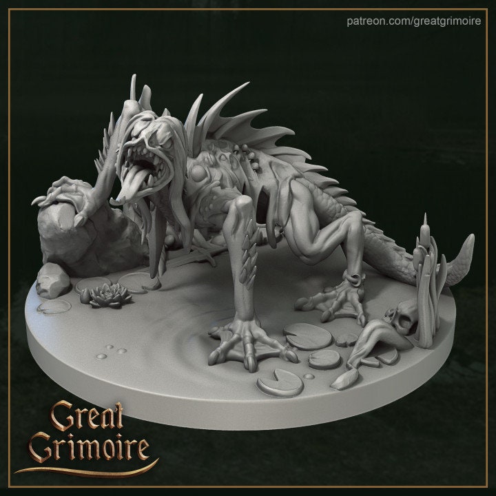 
Kilimora DnD Monster Dungeons and Dragons 28mm/32mm TTRPG Miniature for Wargames Fantasy RPGs Swamp Creature Hot Goblin Dark Kikimora