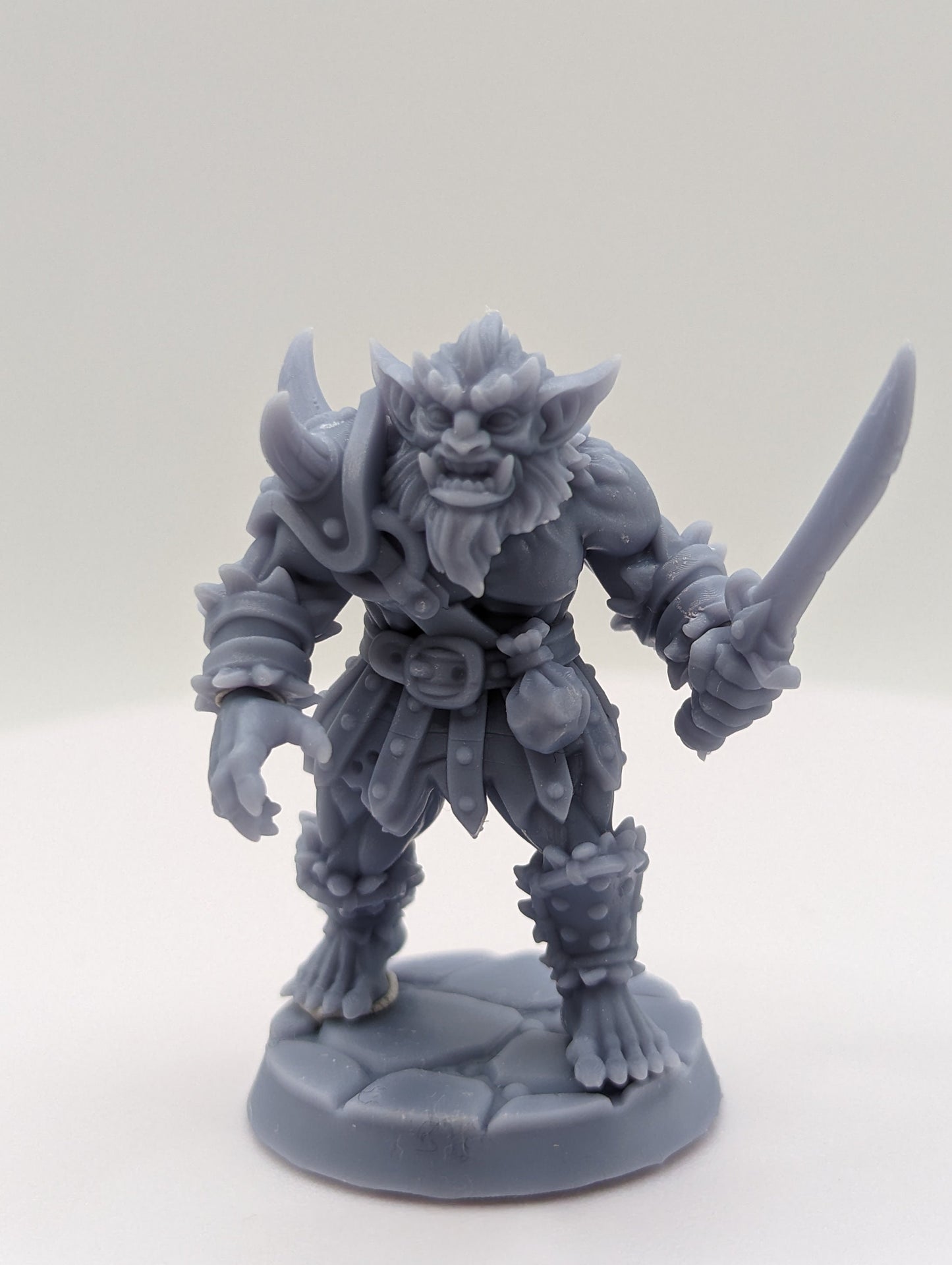 6pc Bugbear Barbarian Miniatures Set for DnD 5e - 28mm/32mm Fantasy Fighter Figurines for Dungeons and Dragons Campaigns & TTRPG