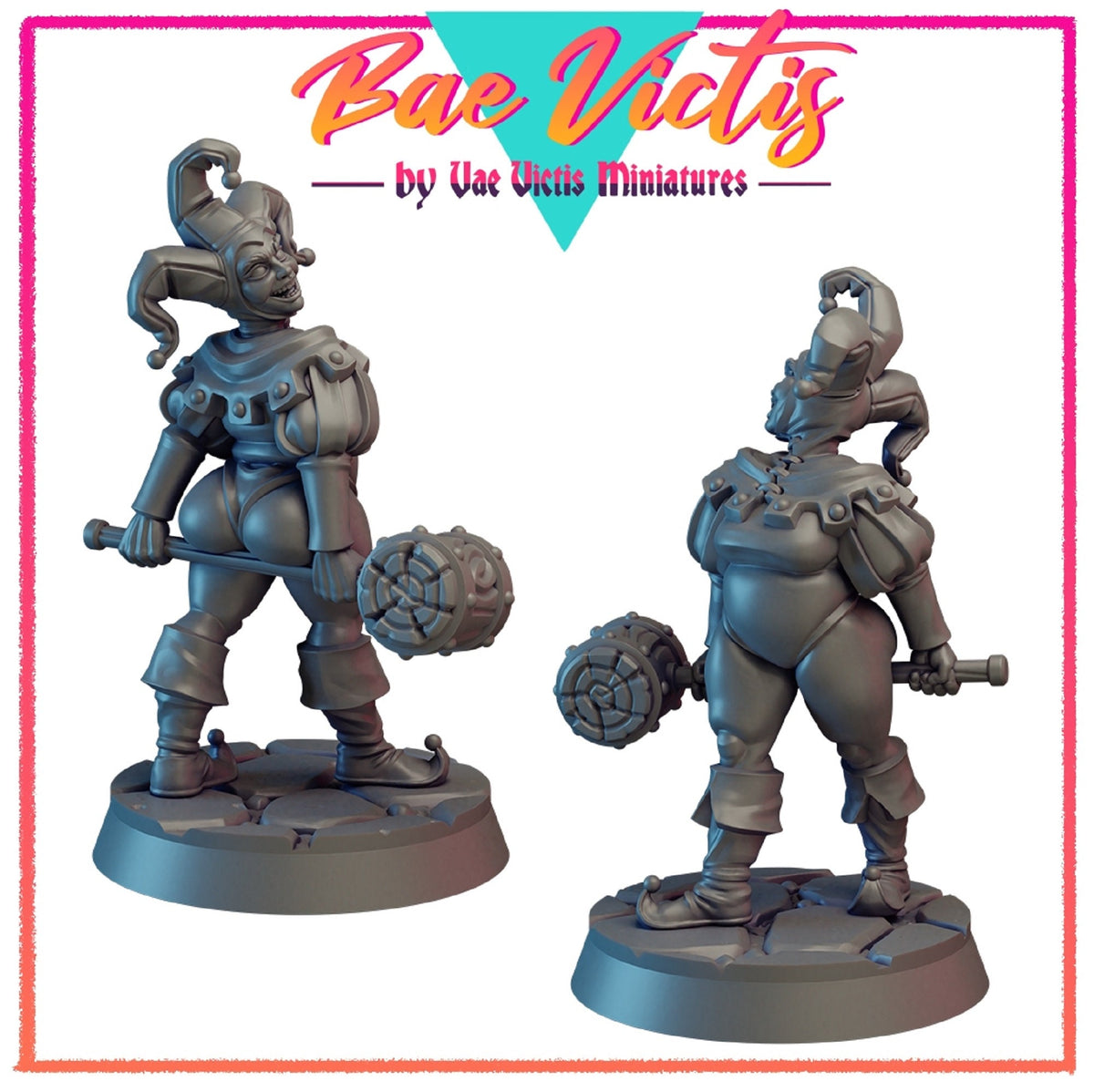 
Jester Miniature DnD Dungeons and Dragons 28mm/32mm Bae Victis TTRPG Fantasy Wargame Model Gift for DM Fun Miniature
