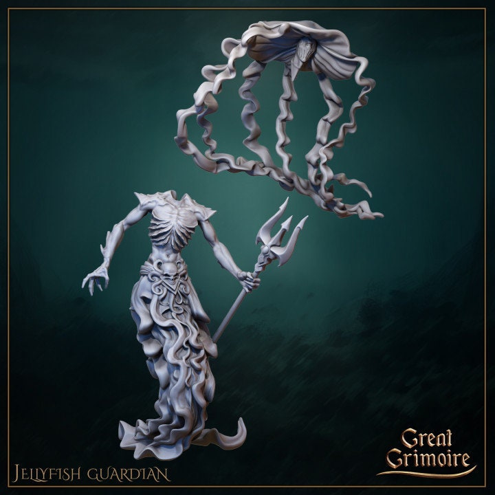 
Jellyfish Guardian, DnD, Dungeons and Dragons, Miniature, Jellyfish, Terrain, Scatter, Tabletop RPG, D&D - Great Grimoire