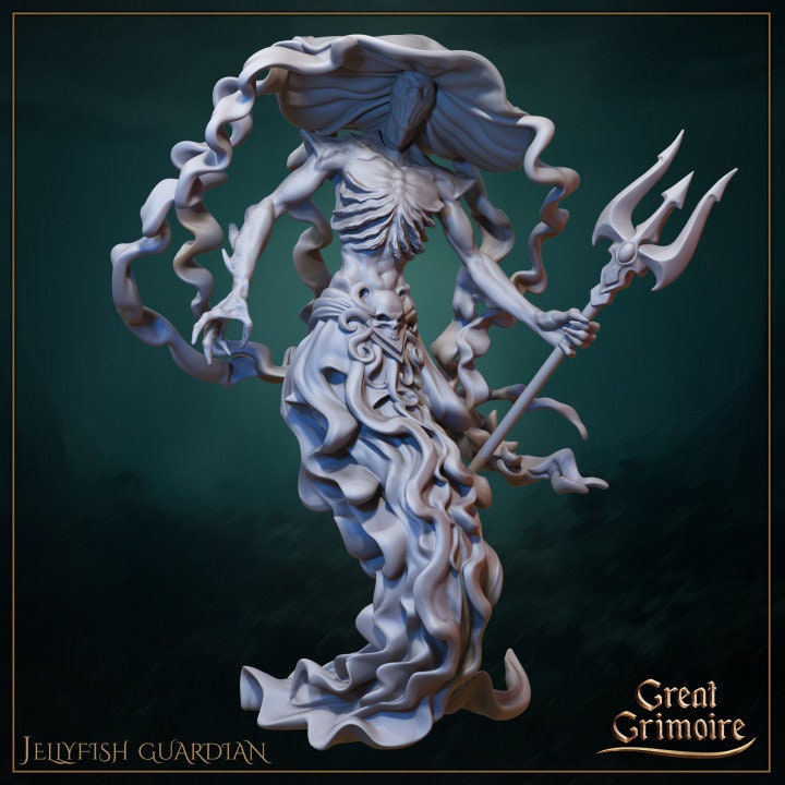 
Jellyfish Guardian, DnD, Dungeons and Dragons, Miniature, Jellyfish, Terrain, Scatter, Tabletop RPG, D&D - Great Grimoire