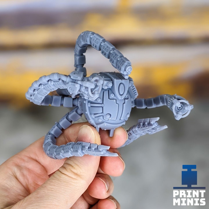 
Medusa Drone - Bounty Hunter, Robot Miniature, Scifi, Space Drone, DnD, Dungeons and Dragons, Tabletop RPG, Wargame Miniatures - Print Minis