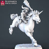 DnD Tribute - Barbarian, Unicorn DnD, Dungeons and Dragons, Pathfinder, Fantasy, 5E - STLMiniatures