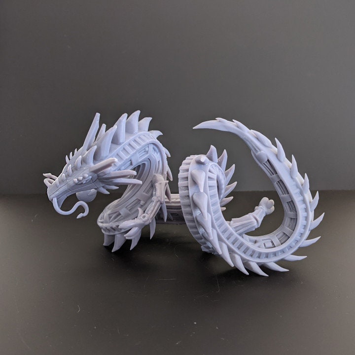 
Ryujin - Japanese Dragon Robot, Dragon, Miniature, DnD, Dungeons and Dragons, 5e, Tekano Corp - Print Minis