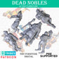 5pc Dead Nobles DnD Dungeons and Dragons 28mm/32mm TTRPG Wargame Scatter Casualty Markers Dead NPCs Wargame Miniature Nobles