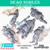 5pc Dead Nobles DnD Dungeons and Dragons 28mm/32mm TTRPG Wargame Scatter Casualty Markers Dead NPCs Wargame Miniature Nobles