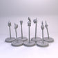 7pc Heads on Pikes, Casualty Markers, Game pieces, DnD, Dungeons and Dragons, Tabletop RPG Miniatures - Tiny Furniture