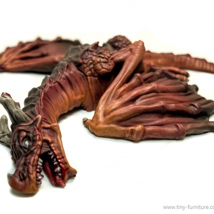 Dragon Corpse Miniature for DnD Dungeons and Dragons Tabletop RPG Fantasy games and Dioramas Dragon Miniature 28mm heroic 32mm Scale options