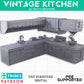 
Kitchen Miniatures DnD Dungeons and Dragons 28mm/32mm DnD Scatter Terrain Tavern furniture Wargame Scatter Kitchen for Dioramas & RPG Games