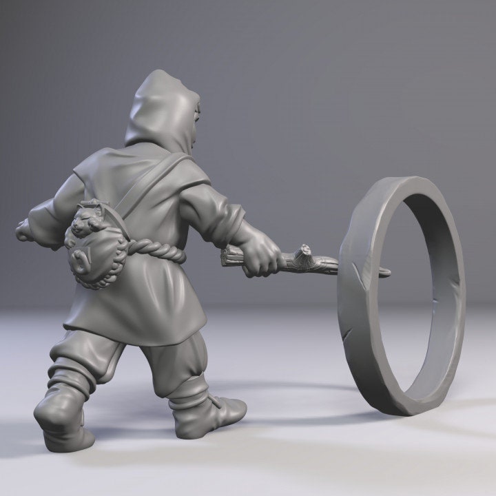 
Little boy with hoop and stick, DnD, Dungeons and Dragons, Child, Miniature, Tabletop RPG, DnD 5e, Townsfolk Miniature - Tiny Furniture