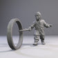 
Little boy with hoop and stick, DnD, Dungeons and Dragons, Child, Miniature, Tabletop RPG, DnD 5e, Townsfolk Miniature - Tiny Furniture