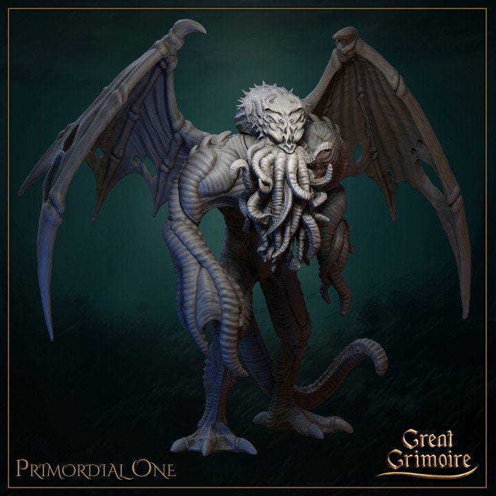 
Primordial Large Creature DnD Dungeons and Dragons 28mm/32mm TTRPG Wargame Miniature Sepulchral Primordial Beast TTRPG Fantasy Creature