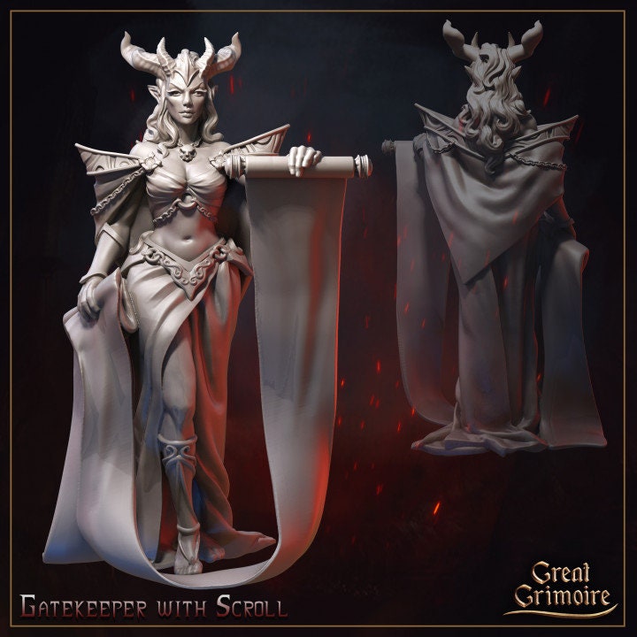 
Gates of Eternity Miniature DnD Dungeons and Dragons 28mm/32mm TTRPG Fantasy Miniature Burning Chaos Tabletop Miniature Scatter Terrain