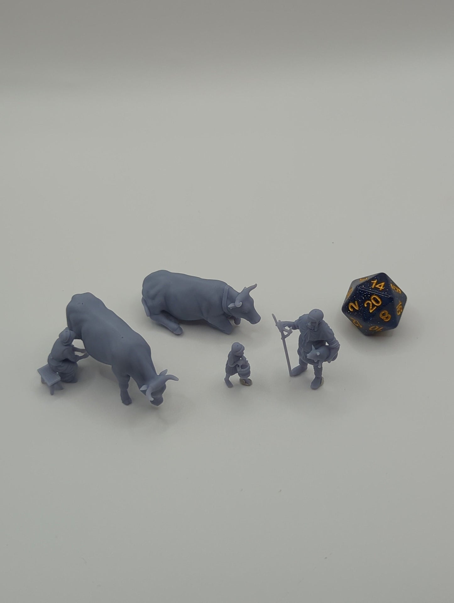 Barnyard Miniature Set for DnD, Dungeons and Dragons, Farm Scenes, TTRPG Miniature, Wargames Tabletop Games, 28/32mm - Tiny Furniture