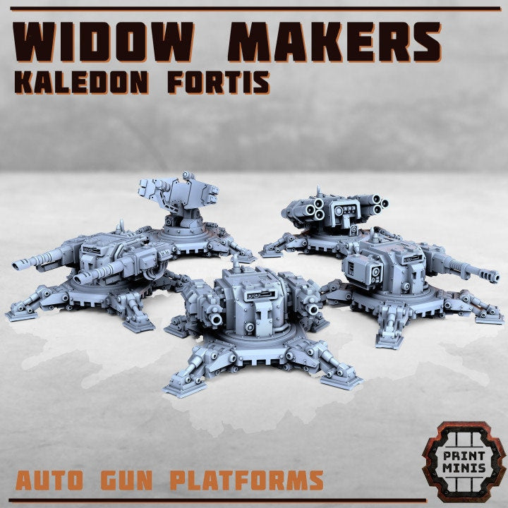 
Widow Maker Gun Platform Single or Set 28mm/32mm Sci fi Miniature Modular Turrets for Galactic Defense Line Tactical Defense Scatter Terrain