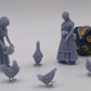 Chicken Coop Farm Miniatures DnD Dungeons and Dragons 28mm/32mm TTRPG Fantasy Wargame Miniature Scatter Terrain Chickens Farmers