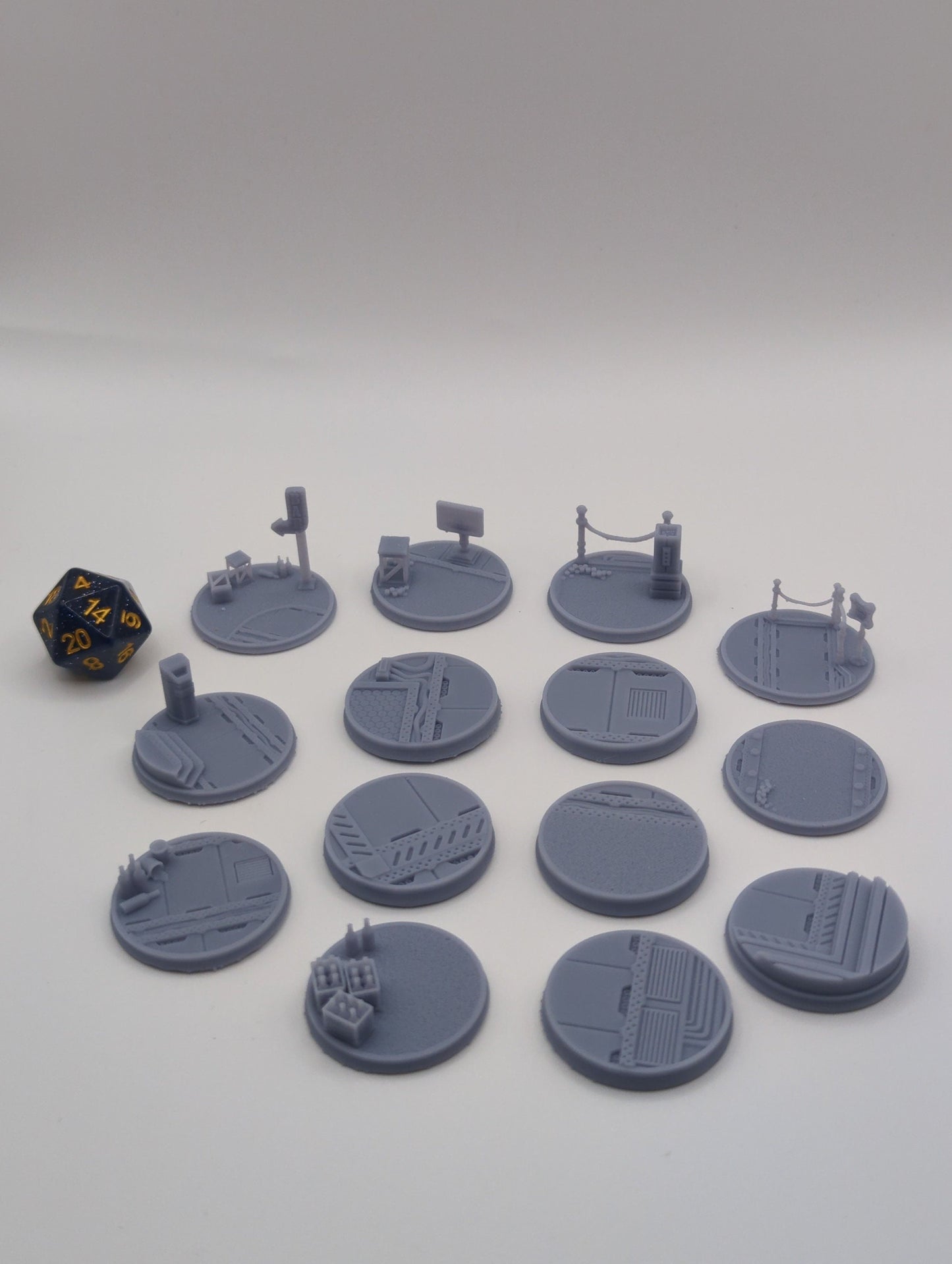 14pc Casino & Bar Bases, Sign Miniatures, Bases, Casino Miniatures, Tabletop Scatter Terrain Scenery, DnD, Fantasy - Print Minis