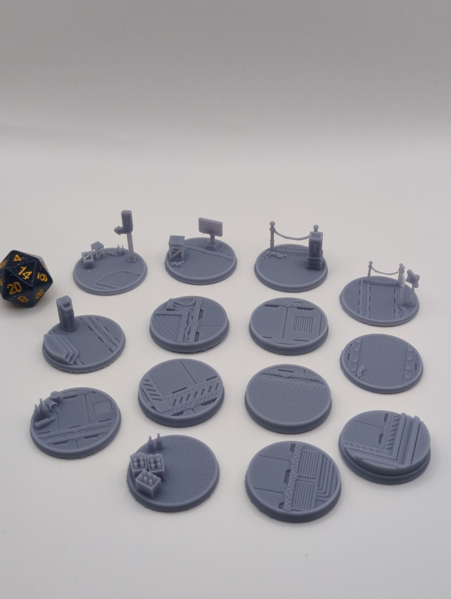 14pc Casino & Bar Bases, Sign Miniatures, Bases, Casino Miniatures, Tabletop Scatter Terrain Scenery, DnD, Fantasy - Print Minis