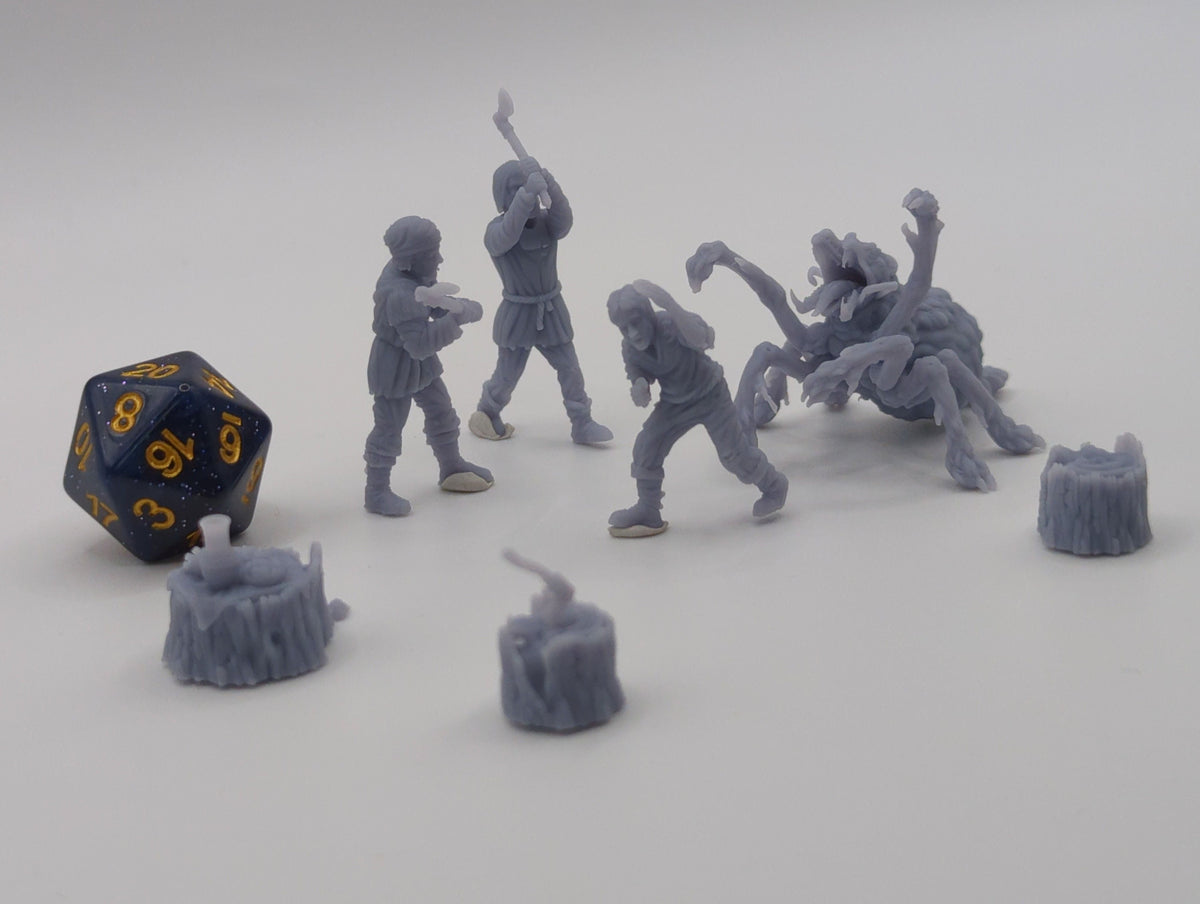 
Lumberjacks Miniature Set for DnD, Dungeons and Dragons, Forest Encounter, TTRPG Miniature, Wargames Tabletop Game, 28/32mm - Tiny Furniture