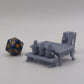 
Haflings with a friend, DnD, Dungeons and Dragons, Scatter Terrain, Furniture, Tavern furniture, Miniature, 3d printed - Tiny Furniture