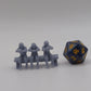 
Haflings with a friend, DnD, Dungeons and Dragons, Scatter Terrain, Furniture, Tavern furniture, Miniature, 3d printed - Tiny Furniture