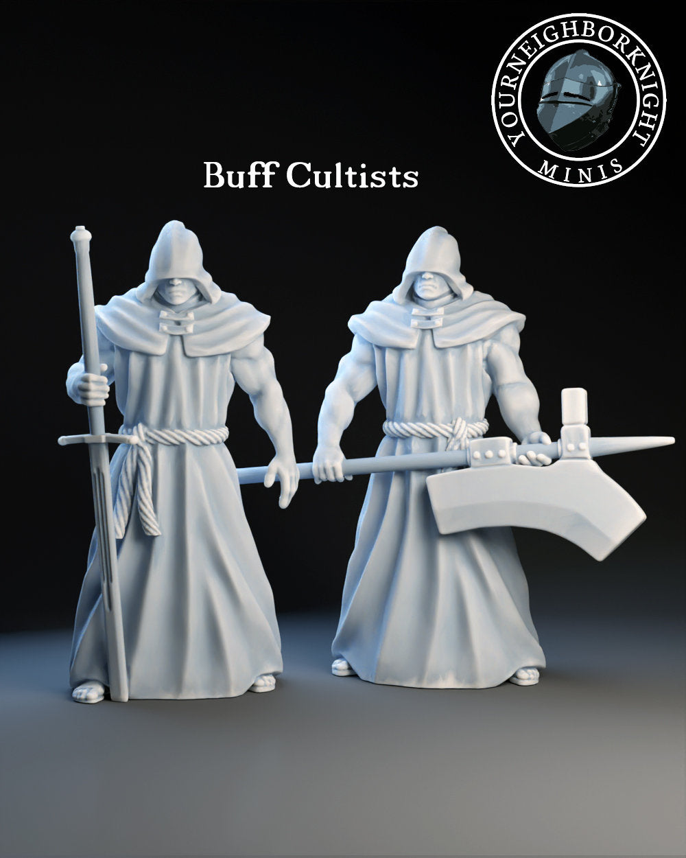 23pc Cultists Set Dungeons and Dragons 3D Printed D&D, Tabletop RPG Minis Ritual Scenes Hybrid Beasts Dark Magic by YourNeighborKnight