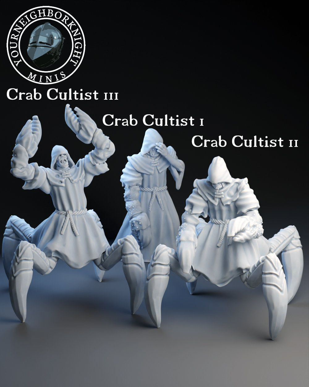 23pc Cultists Set Dungeons and Dragons 3D Printed D&D, Tabletop RPG Minis Ritual Scenes Hybrid Beasts Dark Magic by YourNeighborKnight