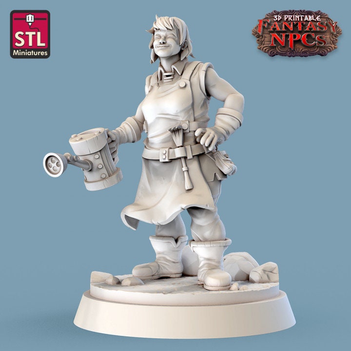 
Gardener Set, DnD, Dungeons and Dragons, Townsfolk NPCs, Miniature, Terrain, DnD Scatter, Pathfinder, 28mm, 32mm Miniature - STL Miniatures