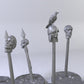 7pc Heads on Pikes, Casualty Markers, Game pieces, DnD, Dungeons and Dragons, Tabletop RPG Miniatures - Tiny Furniture