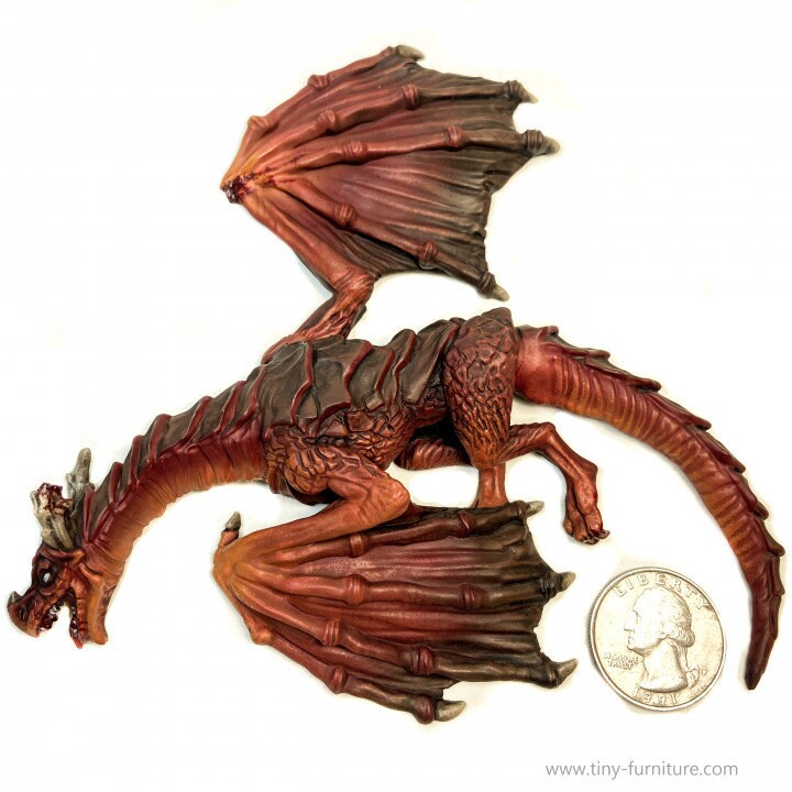 Dragon Corpse Miniature for DnD Dungeons and Dragons Tabletop RPG Fantasy games and Dioramas Dragon Miniature 28mm heroic 32mm Scale options