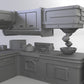
Kitchen Miniatures DnD Dungeons and Dragons 28mm/32mm DnD Scatter Terrain Tavern furniture Wargame Scatter Kitchen for Dioramas & RPG Games