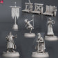 
Medieval Jousting Miniatures DnD Dungeons and Dragons 28mm/32mm TRPG Fantasy Wargame Terrain Knight Miniatures Jousting Stadium