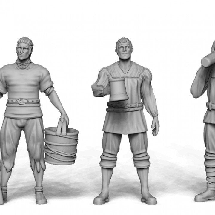 
Tavern Patron Miniatures, DnD, Dungeons and Dragons, Tavern Bar Miniatures, Miniature Terrain, Pathfinder, Scatter, D&D, Wargaming, Tabletop