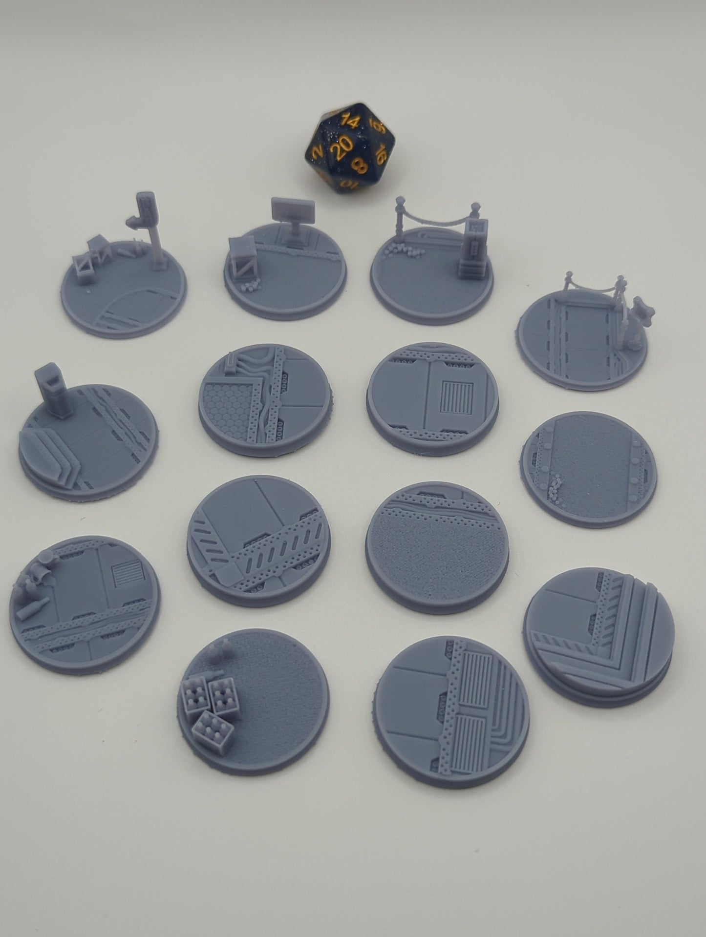 14pc Casino & Bar Bases, Sign Miniatures, Bases, Casino Miniatures, Tabletop Scatter Terrain Scenery, DnD, Fantasy - Print Minis