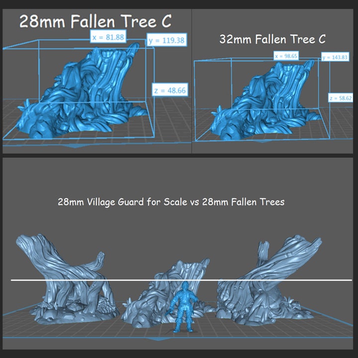 
Large fallen tree scatter terrain DnD Dungeons and Dragons 28mm/32mm Tabletop RPG Miniatures Wargame Scatter Terrain TTRPG Fantasy Forest