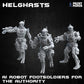 28mm or 32mm 3pc Mech Miniature Robots, DnD, Dungeons and Dragons, Scifi Fantasy TTRPG Minis for fantasy wargames by Print Minis