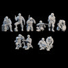 10pc US Support Units WWII, US Soldiers, 15mm, 20mm, 28-32mm, Wargaming and Dioramas, Soldier, Army, Mortar Miniature