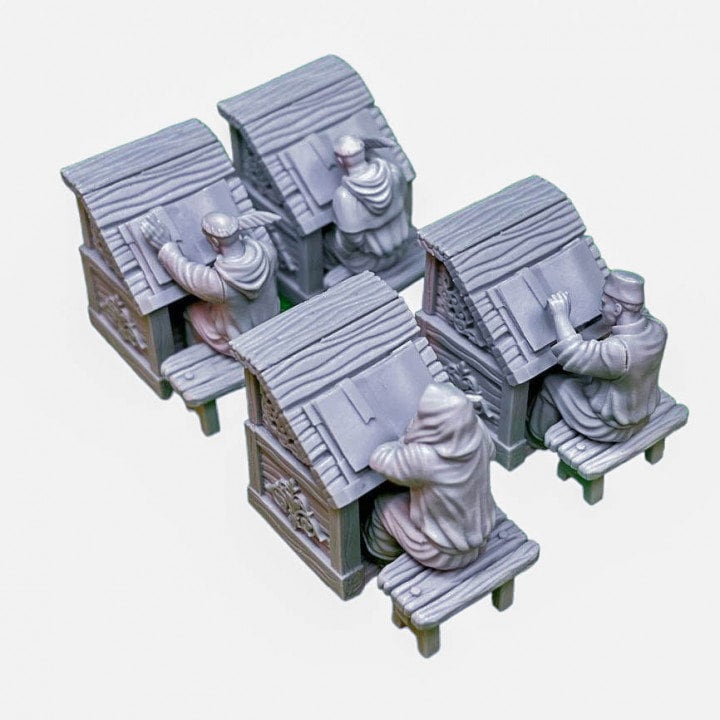 28-32mm scale, Monk-copyist, DnD, Dungeons and Dragons, Medieval Miniatures, Scatter Terrain, DnD Furniture