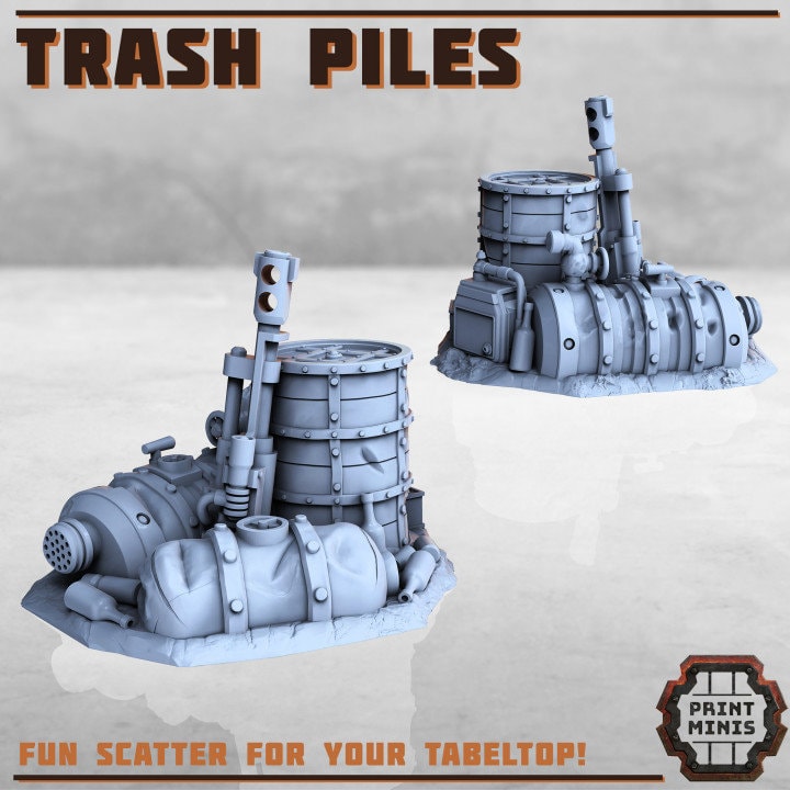 
Trash Piles Wasteland Miniatures 28mm 32mm