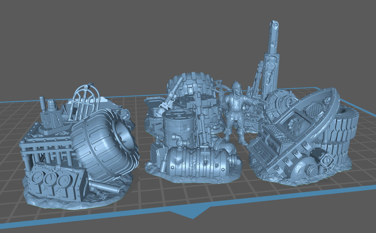 
Trash Piles Wasteland Miniatures 28mm 32mm