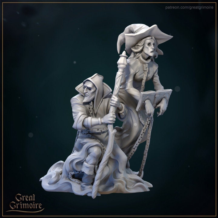 
Ghost Mage for D&D Campaigns Tabletop Games DnD Dungeons and Dragons TTRPG Miniature 28mm 32mm Scale Miniature Ghoul Resin 3D Printed