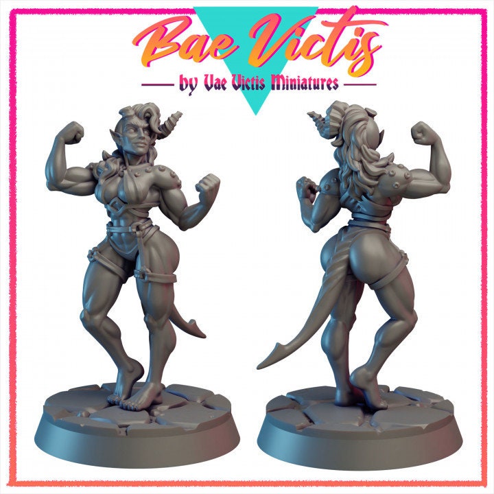 
Tiefling Demon Figurine for DnD Dungeons and Dragons 28mm/32mm Fantasy Devil Miniature Perfect DM Gift and TTRPG Accessory or collectable