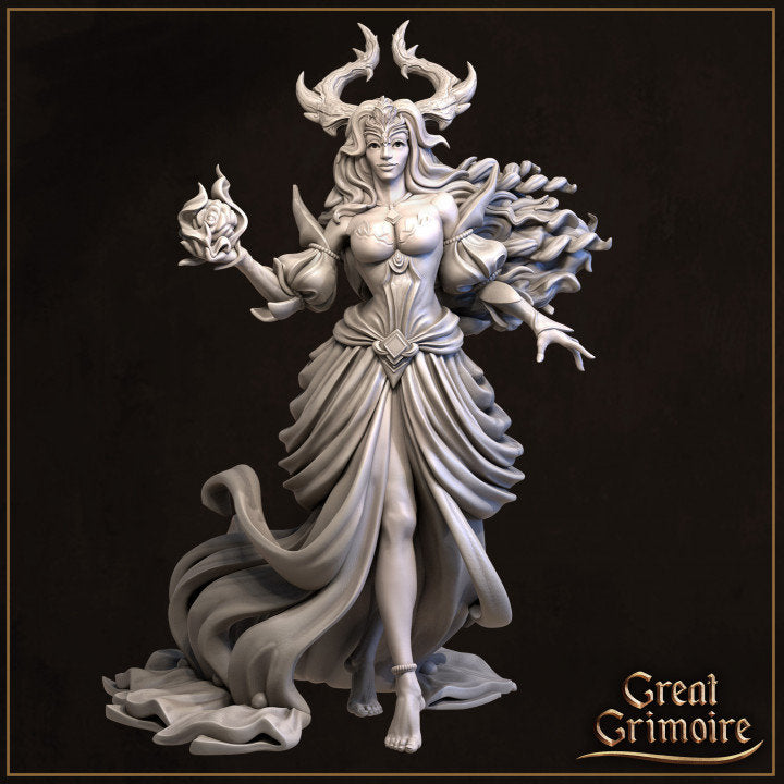 
Magician NPC Fairy with Azure hair DnD Dungeons and Dragons 28mm/32mm TTRPG Fantasy Wargame Miniature Lady Figurine Fantasy Forest