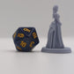 
Irene Milady DnD Dungeons and Dragons 28mm/32mm TTRPG Fantasy Miniature Posh Lady Wargame Scatter NPC Lady holding torch OR fan