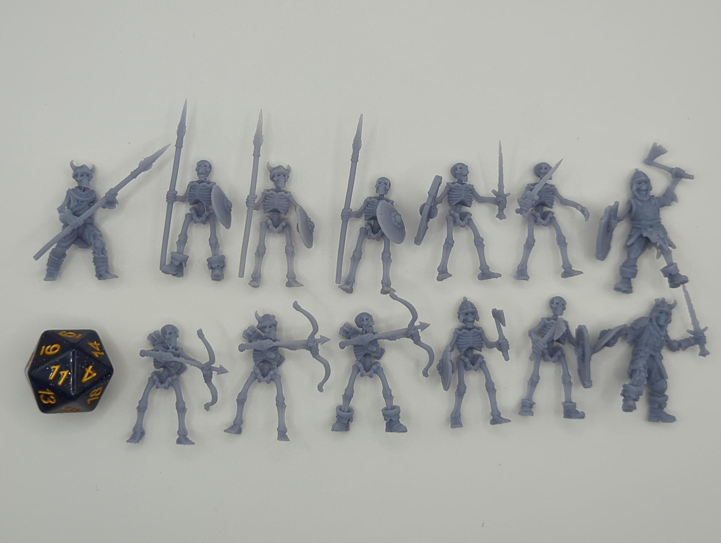 13 pc Skeleton Army Squad DnD Miniature Undead army for Tabletop games D&D War Games by Vae Victis Miniatures Present for DM