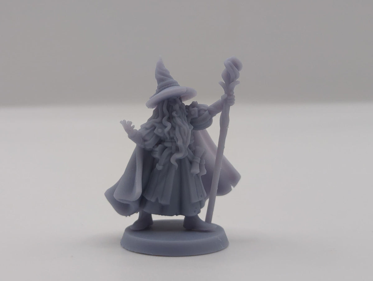 
Wizard Miniature DnD Dungeons and Dragons 28mm/32mm TTRPG Fantasy Wargame Male Figurine 3D Printed Miniature