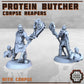 3pc Protein Butchers, Corpse Reapers, Grimdark, Sci-fi, DnD, Dungeons and Dragons, Fantasy Tabletop RPG Miniatures, 28mm 32mm Scale,