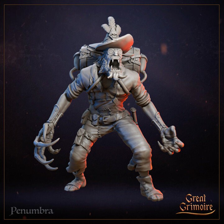 
Penumbra Miniature, DnD, Lycanthrope Warrior, Pathfinder, Tabletop RPG, Dark Fantasy, Werewolf, TTRPG, GreatGrimoire, Gothic Horror