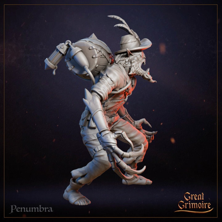 
Penumbra Miniature, DnD, Lycanthrope Warrior, Pathfinder, Tabletop RPG, Dark Fantasy, Werewolf, TTRPG, GreatGrimoire, Gothic Horror